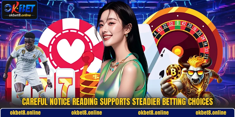 Careful notice reading supports steadier betting choices