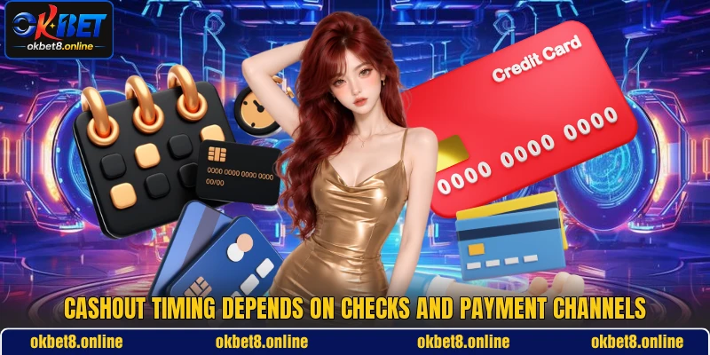 Cashout timing depends on checks and payment channels