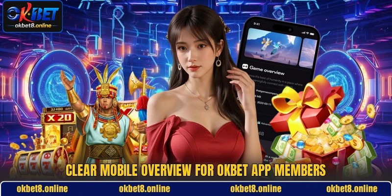 Clear mobile overview for OKBET app members