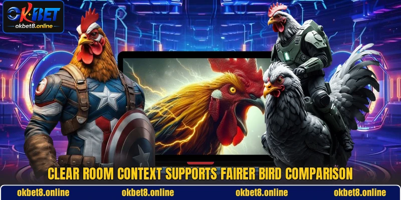 Clear room context supports fairer bird comparison
