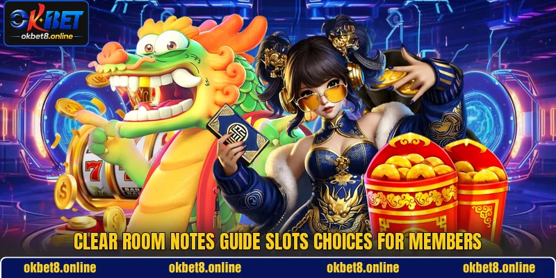 Clear room notes guide slots choices for members