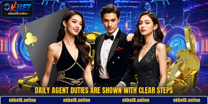 Daily agent duties are shown with clear steps