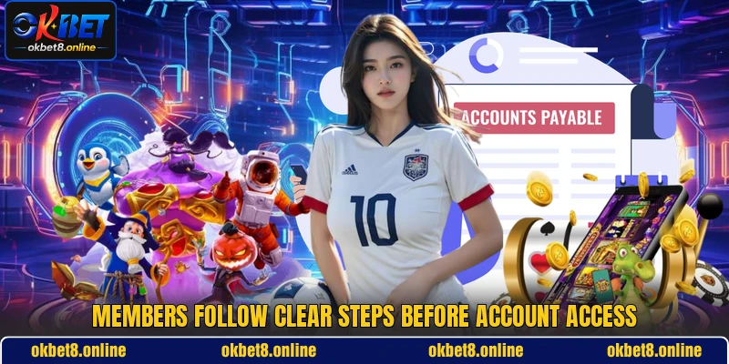 Members follow clear steps before account access