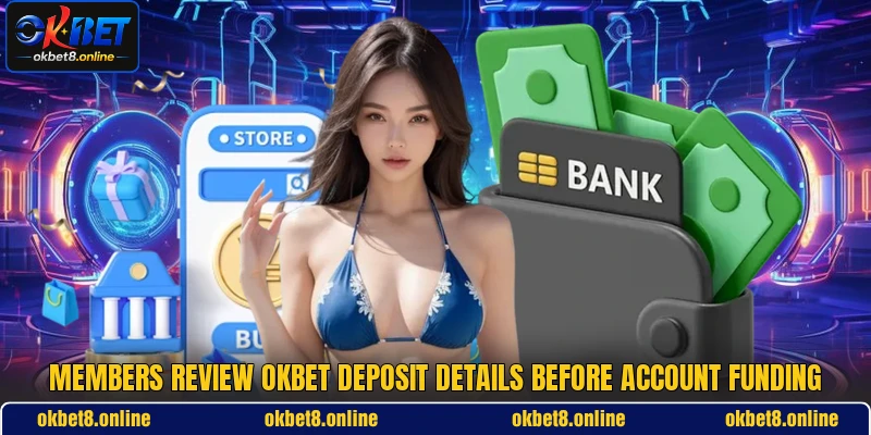 Members review OKBET deposit details before account funding