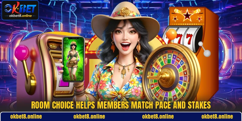 Room choice helps members match pace and stakes